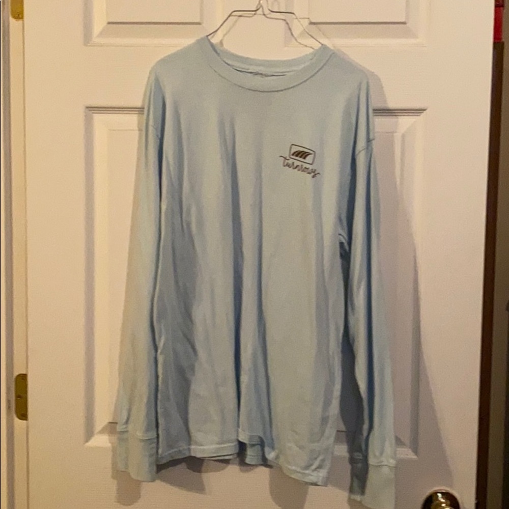 Blue Turnrows long sleeve shirt